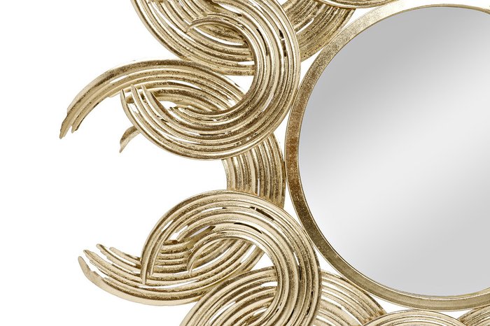 Настенное зеркало Солнце золотого цвета - купить Настенные зеркала по цене 15480.0