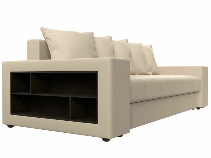 Прямой диван-кровать  Дубай бежевого цвета (экокожа) - лучшие Прямые диваны в INMYROOM