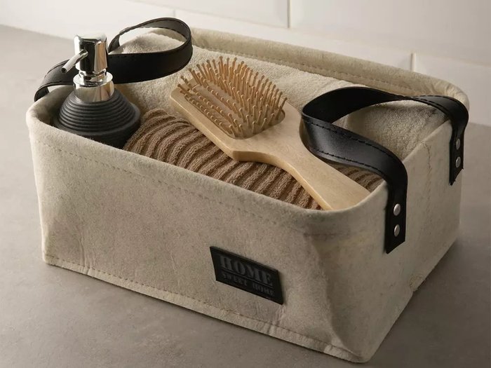 Корзина Todi Natura 14х33 бежевого цвета - купить Плетеные корзины по цене 1250.0