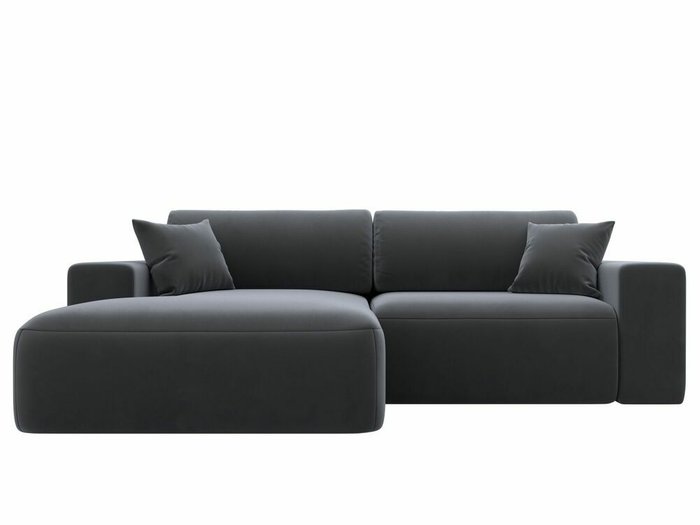 Угловой диван-кровать Лига 036 Классик темно-серого цвета левый угол - купить Угловые диваны по цене 86999.0