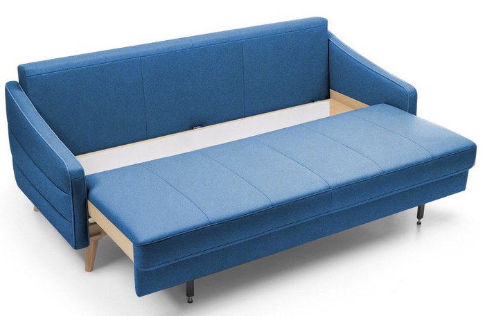 Диван-кровать Криспи синего цвета - лучшие Прямые диваны в INMYROOM