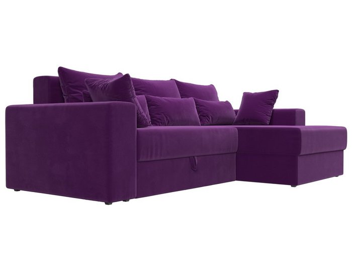 Угловой диван-кровать Мэдисон фиолетового цвета - лучшие Угловые диваны в INMYROOM
