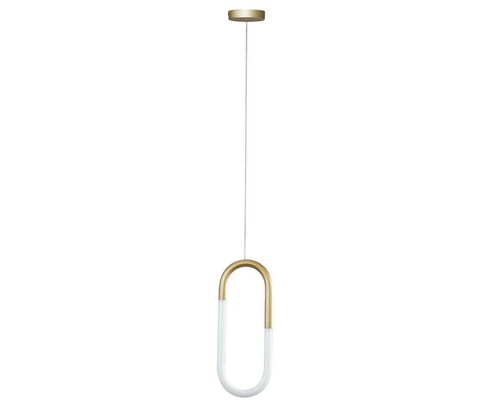 Подвесной светодиодный светильник Канто бело-золотого цвета