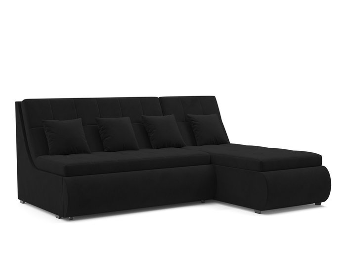 Угловой диван-кровать Дубай черного цвета