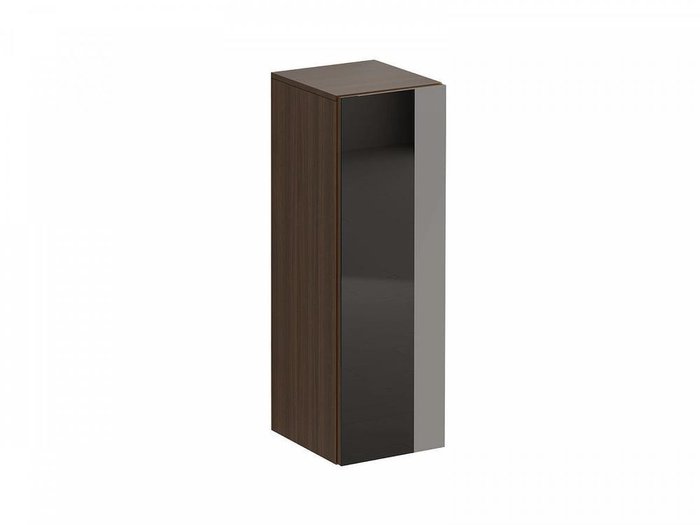 Шкаф навесной Gusto со стеклянным фасадом черного цвета 