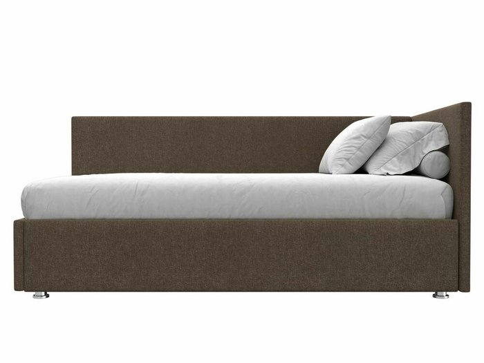 Кровать Лига 039 коричневого цвета с подъемным механизмом правая - купить Кровати для спальни по цене 43999.0