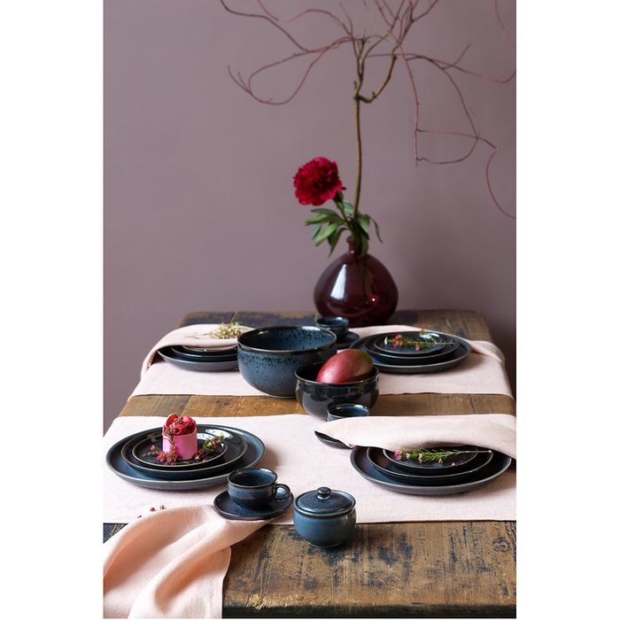 Набор из двух тарелок Cosmic kitchen черно-синего цвета - купить Тарелки по цене 2690.0