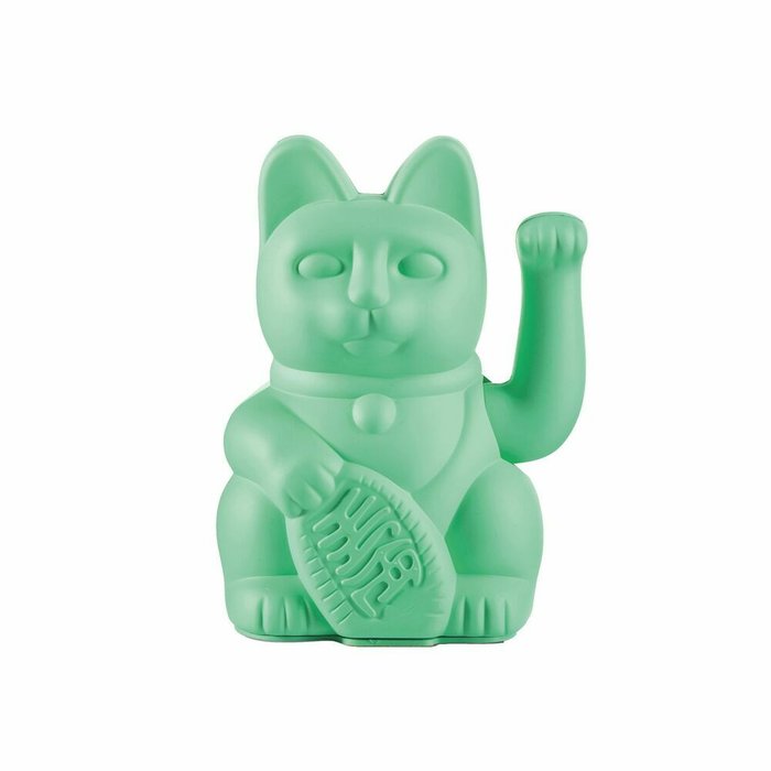 Декоративная фигурка-статуэтка Lucky Cat M мятного цвета