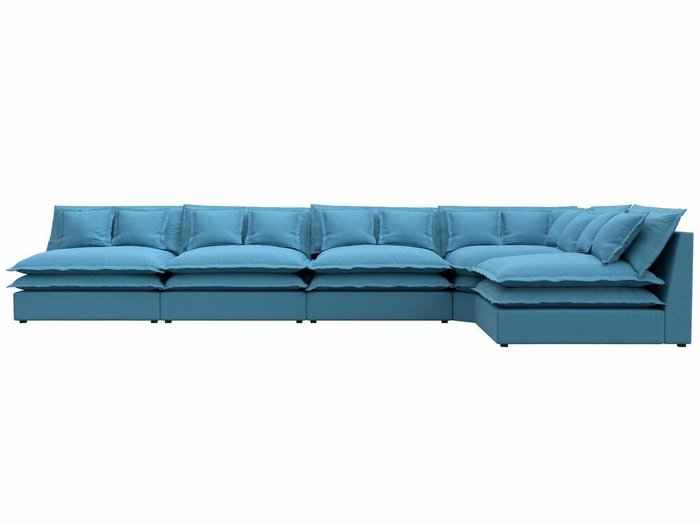Угловой диван Лига 040 Лонг голубого цвета правый угол - купить Угловые диваны по цене 110999.0