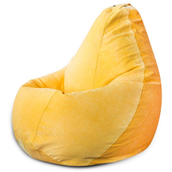 Кресло-мешок Груша 2XL желтого цвета  - купить Бескаркасная мебель по цене 6199.0