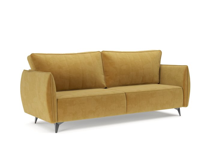 Прямой диван-кровать Осло желтого цвета