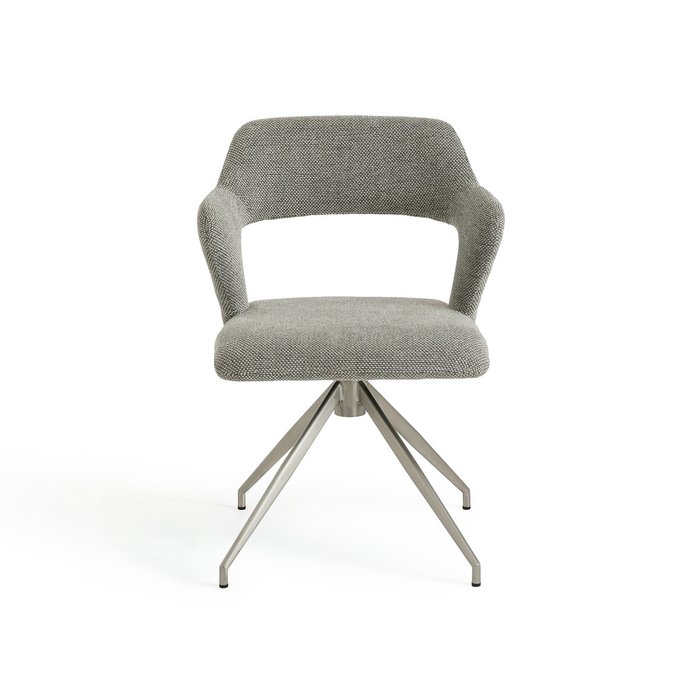 Кресло для столовой из рифленой ткани Asyar серого цвета - купить Интерьерные кресла по цене 28458.0