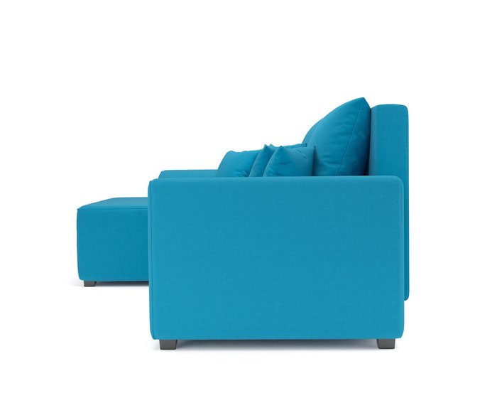Угловой диван-кровать Каскад светло-синего цвета левый угол - лучшие Угловые диваны в INMYROOM