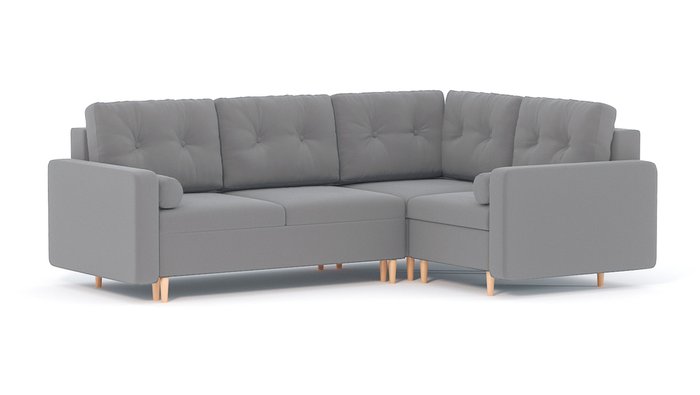 Угловой диван-кровать Палмер светло-серого цвета