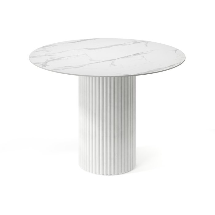 Обеденный стол Фелис L со столешницей цвета белый мрамор