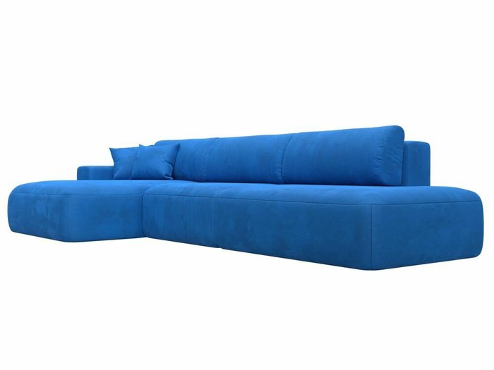 Угловой диван-кровать Лига 036 Модерн Лонг темно-голубого цвета левый угол - лучшие Угловые диваны в INMYROOM