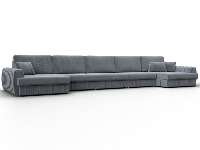 Угловой диван-кровать Лига-057 МегаЛонг серого цвета Угловой диван-кровать Лига-057 МегаЛонг серого цвета