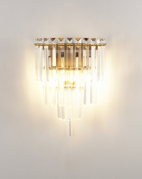 Бра Crystal V10739-2W цвета хром - купить Бра и настенные светильники по цене 7290.0 Бра Crystal V10739-2W цвета хром - купить Бра и настенные светильники по цене 7290.0