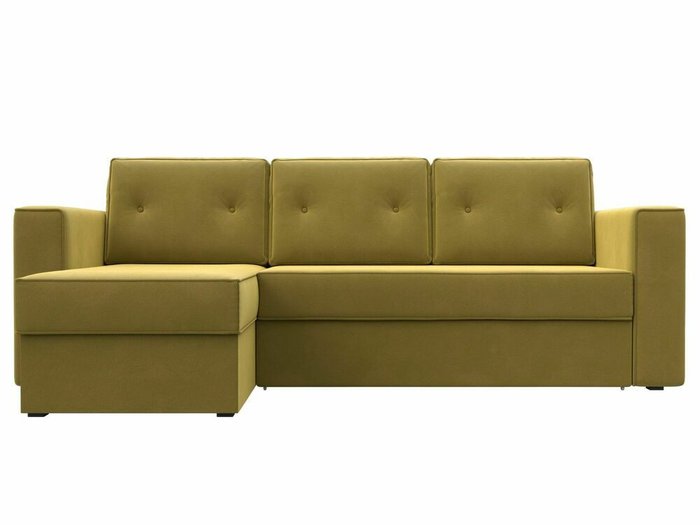 Угловой диван-кровать Принстон желтого цвета левый угол  - купить Угловые диваны по цене 48999.0