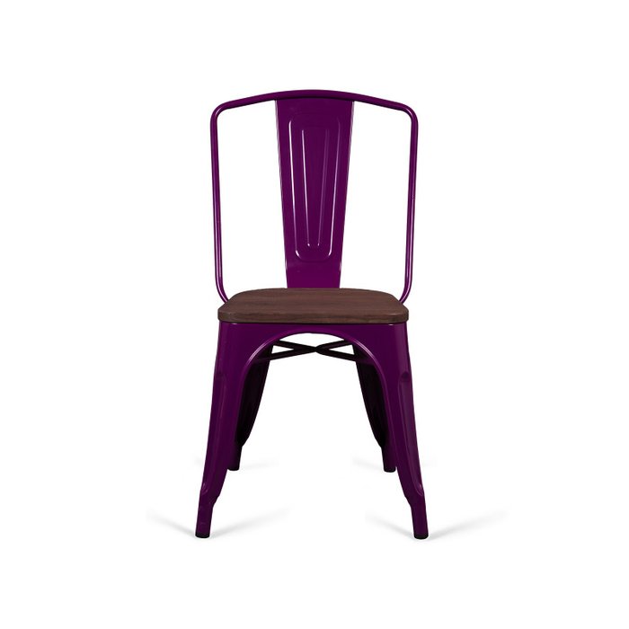 Стул Tolix Marais Z Wood фиолетового цвета - лучшие Обеденные стулья в INMYROOM