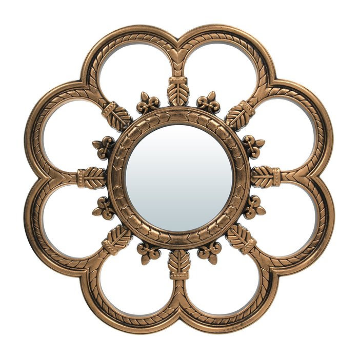 Комплект из трех  настенных декоративных зеркал Анже бронзового цвета - купить Настенные зеркала по цене 1356.0