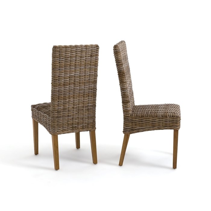 Комплект из двух стульев kubu С высокой спинкой Inqaluit коричневого цвета - купить Обеденные стулья по цене 32478.0