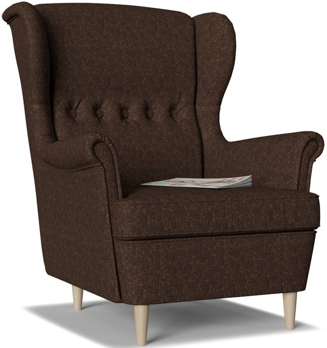 Кресло Торн Brown темно-коричневого цвета