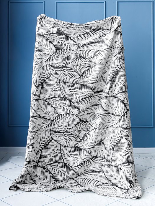 Покрывало Dmi softness elfe 180x230 бело-черного цвета - лучшие Покрывала в INMYROOM