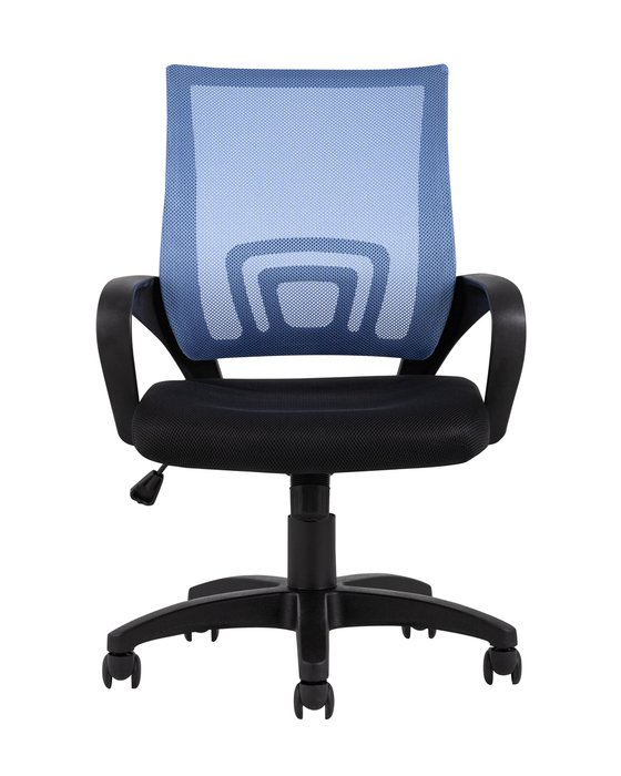 Кресло офисное Top Chairs Simple со спинкой голубого цвета - лучшие Офисные кресла в INMYROOM