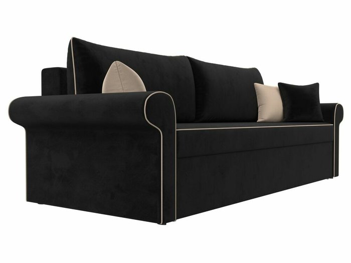 Прямой диван-кровать Милфорд черного цвета - лучшие Прямые диваны в INMYROOM