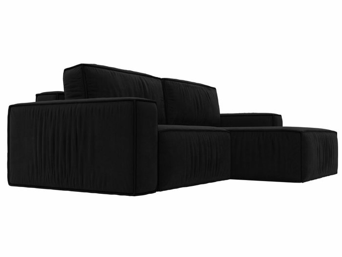 Угловой диван-кровать Прага классик черного цвета правый угол - лучшие Угловые диваны в INMYROOM