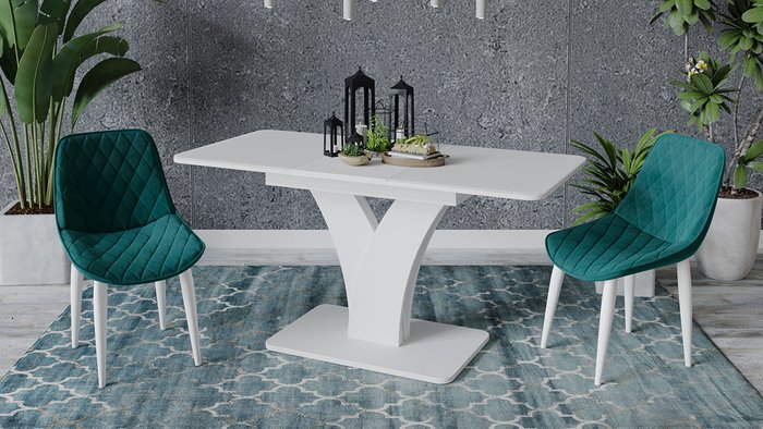 Стол обеденный раздвижной Люксембург белого цвета - лучшие Обеденные столы в INMYROOM