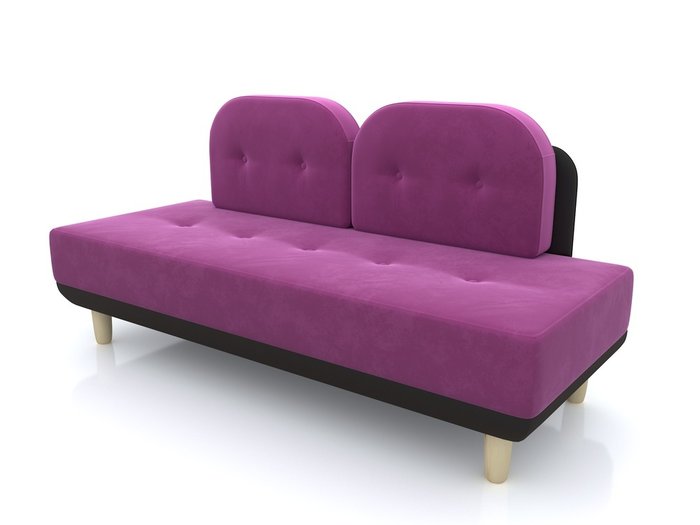 Диван Торли с ножками из массива березы и обивкой из фиолетового велюра - лучшие Прямые диваны в INMYROOM