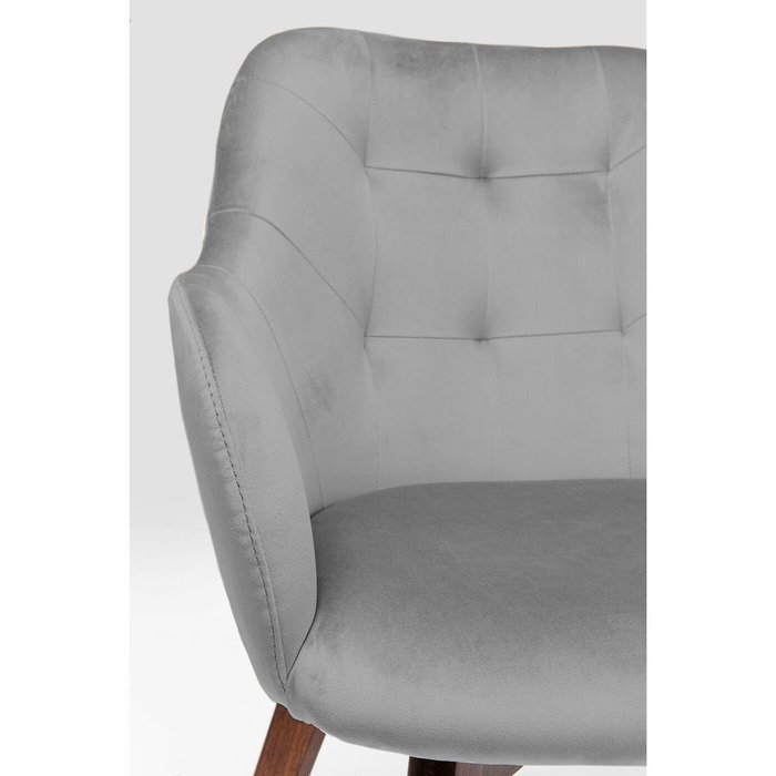 Стул мягкий с подлокотниками Lady серого цвета - лучшие Обеденные стулья в INMYROOM