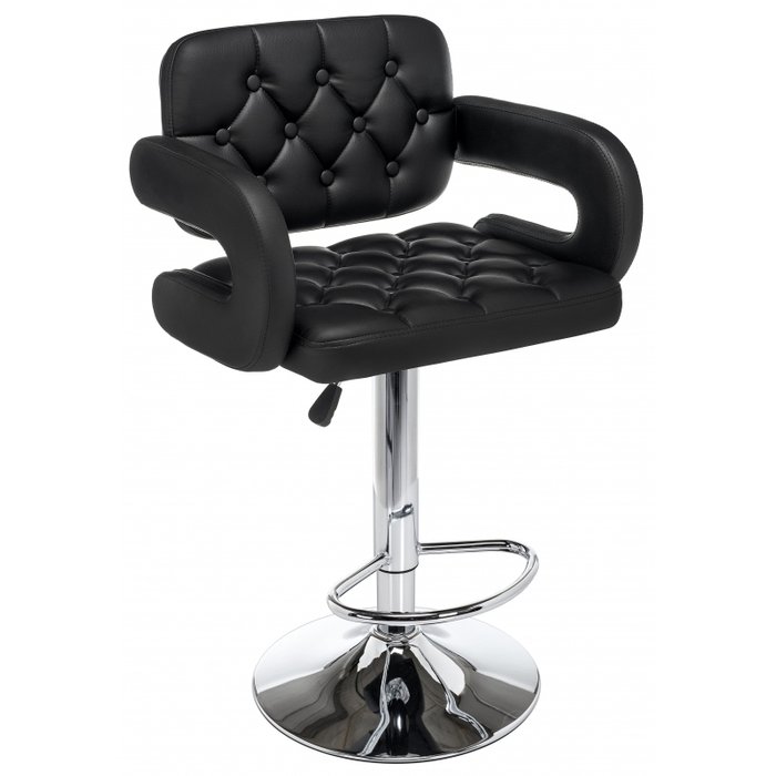 Барный стул Shiny черного цвета