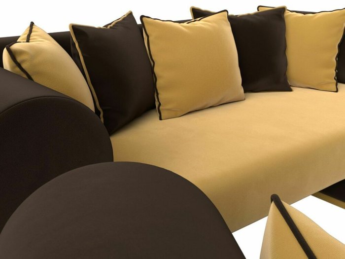 Набор мягкой мебели Кипр 3 желто-коричневого цвета - лучшие Комплекты мягкой мебели в INMYROOM