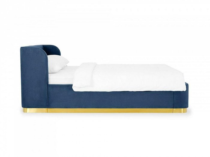 Кровать Vibe 160х200 синего цвета с подъемным механизмом - лучшие Кровати для спальни в INMYROOM