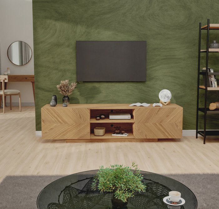 Тумба TV Navi Max коричневого цвета - лучшие Тумбы для ТВ в INMYROOM