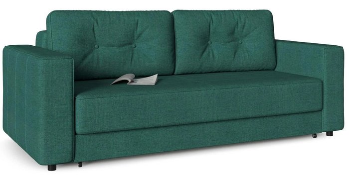 Диван-кровать прямой Принстон (Менли) 05 зеленого цвета