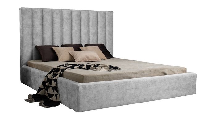 Кровать Kelly 180х200 серого цвета