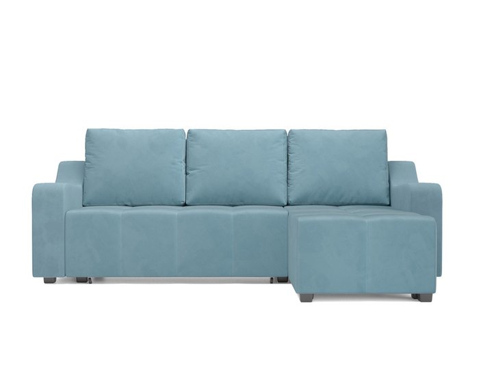 Угловой диван-кровать Берн голубого цвета - купить Угловые диваны по цене 44990.0