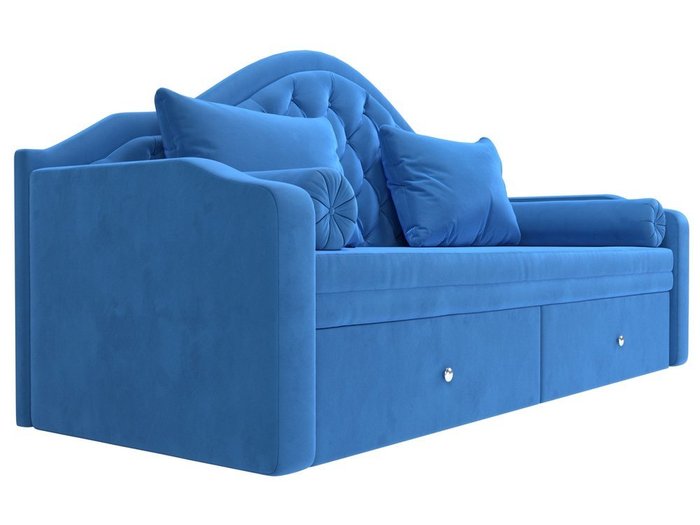 Диван-кровать Сойер голубого цвета - лучшие Прямые диваны в INMYROOM