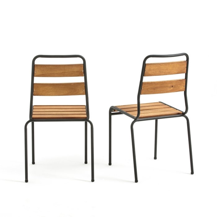 Комплект из двух садовых стульев Juragley коричневого цвета - купить Садовые стулья по цене 22547.0