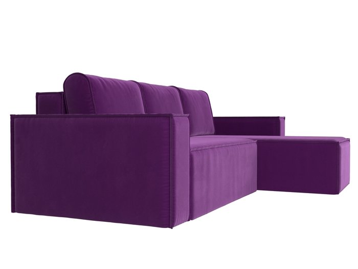 Угловой диван-кровать Куба фиолетового цвета правый угол - лучшие Угловые диваны в INMYROOM