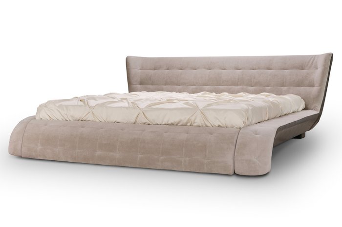 Кровать Meridian с обивкой из кожи и ткани 200х200  - лучшие Кровати для спальни в INMYROOM