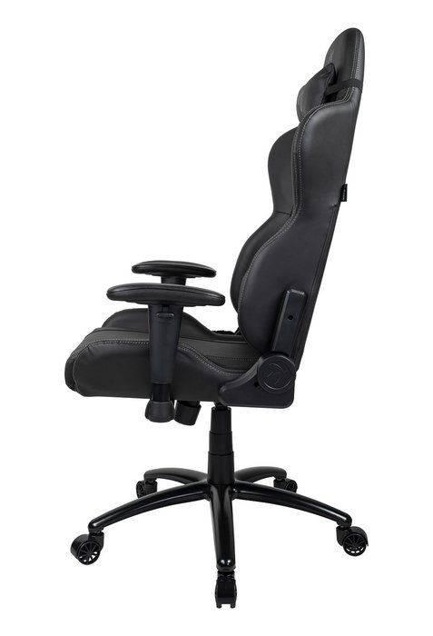 Компьютерное кресло Arozzi Inizio Black PU Grey logo черного цвета - лучшие Офисные кресла в INMYROOM