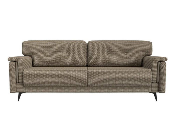 Прямой диван-кровать Оксфорд бежево-коричневого цвета - купить Прямые диваны по цене 63999.0