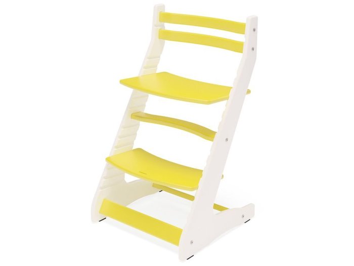 Растущий регулируемый стул Вырастайка бело-желтого цвета
