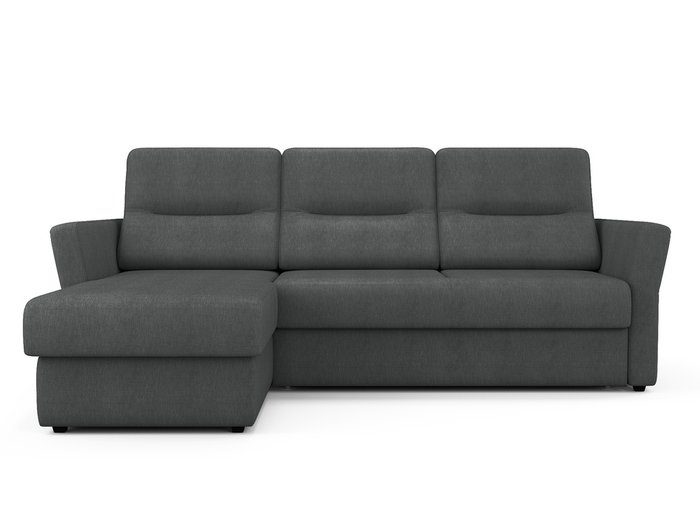 Угловой раскладной диван Sonny левый темно-серого цвета
