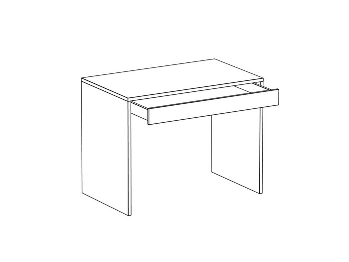 Стол письменный оливковый без тумб Mix Plus  - купить Письменные столы по цене 5280.0